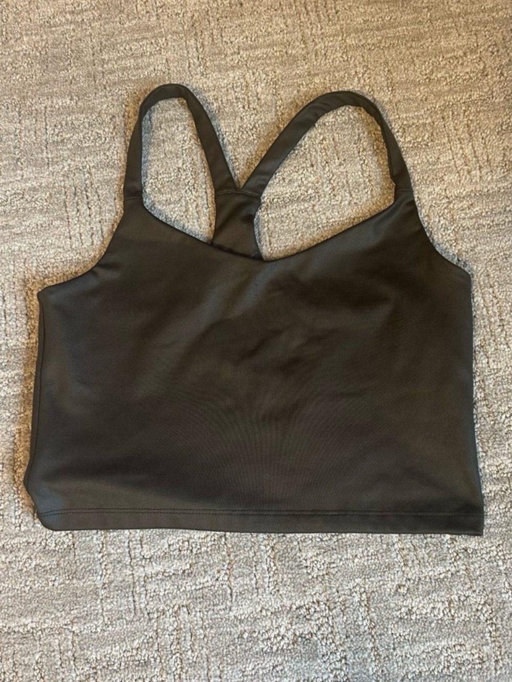 Abercrombie & Fitch Black Cropped V-Back Tank